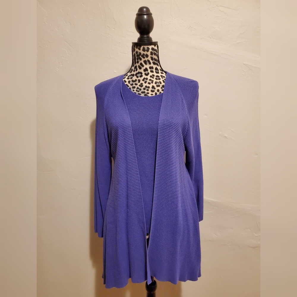 Chico's Set Knit Tank and Cardigan Size 1